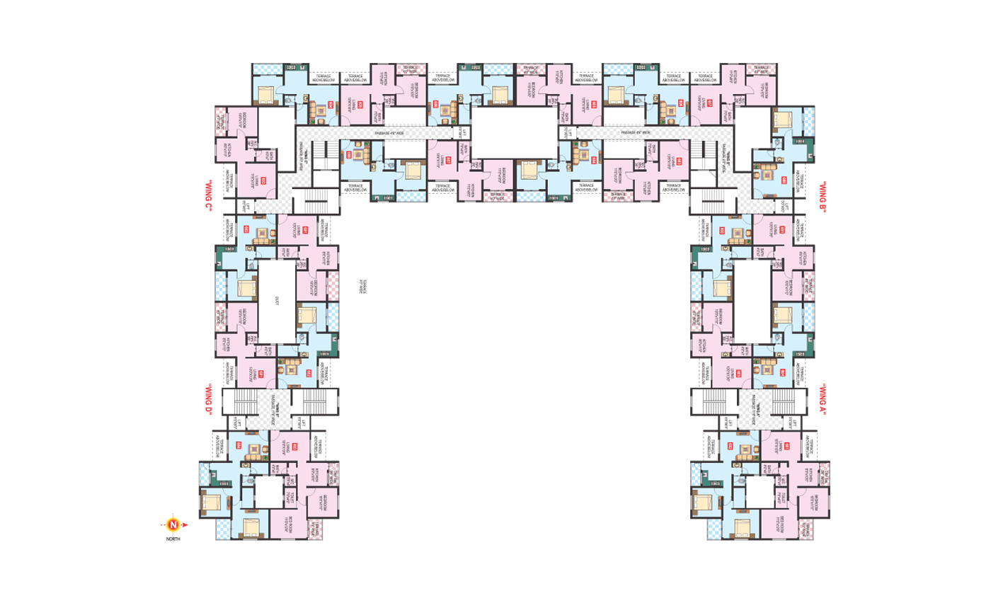 Vaishnavi Vastu Narayangaon -  6th Floor Plan